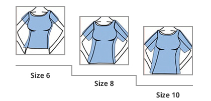 Misses Sizing Chart Example 2- Information regarding lengths. 