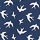 NAVY PRINTED color swatch for Bird Print V-Neck Blouse.