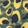 Navy-Yellow-Printed color swatch for V-Neck Animal Print Blouse.