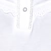 WHITE color swatch for Lace Insert Polo Top.