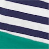Navy-Emerald-Patterned color swatch for Snap Collar Striped Top.