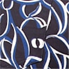 Navy blue-Royal Blue-Printed color swatch for Floral Stretch Pants.