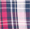 Denim blue-fuchsia-checked color swatch for Checkered Tab Sleeve Blouse.